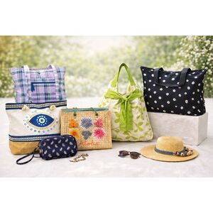 6 Curated Tote, purse, Bundle Includes Alice & Olivia by Stacey Duffle Purse